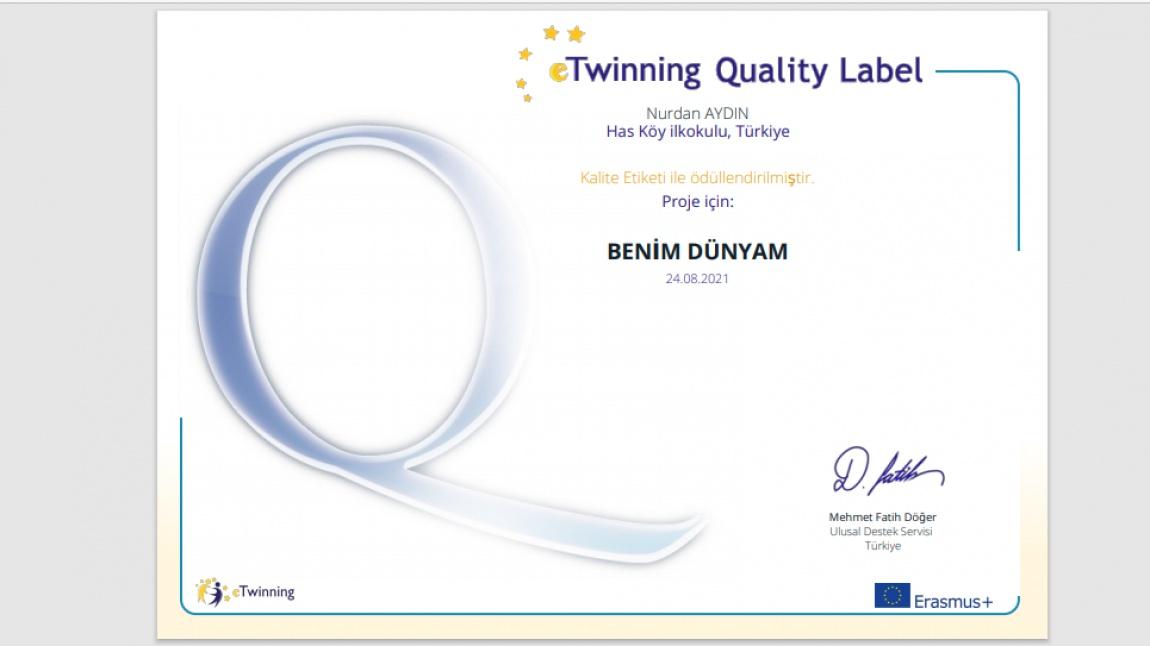 etwinning KALİTE ETİKETİ